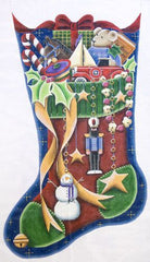 Rebecca Wood Designs A Boys Stocking Needlepoint Canvas - 13M