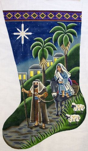 Rebecca Wood Designs To Bethlehem Needlepoint Canvas