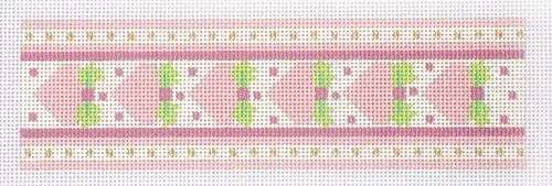 Melissa Shirley Designs Pink Heart Ribbon Candy Needlepoint Canvas
