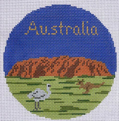 Silver Needle Travel Round Australia Ornament Needlepoint Canvas