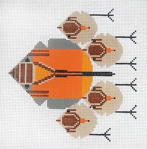 Charley Harper Robins Needlepoint Canvas