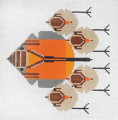 Charley Harper Robins Needlepoint Canvas