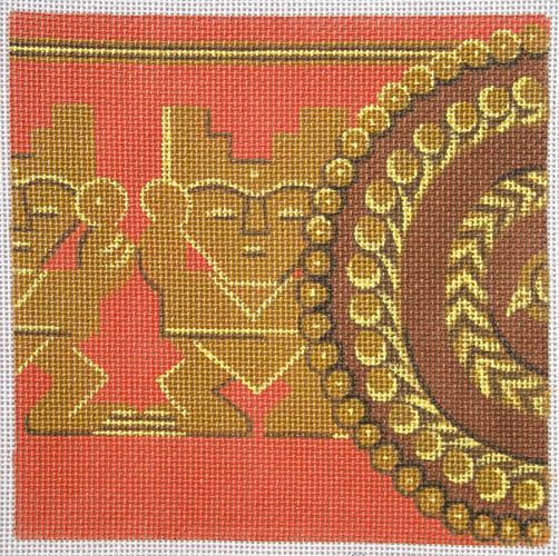 Leigh Designs Mayan Empire Coaster Needlepoint Canvas