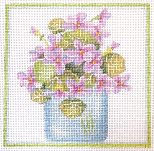 Melissa Shirley Designs Violet Bouquet MLT186B Needlepoint Canvas