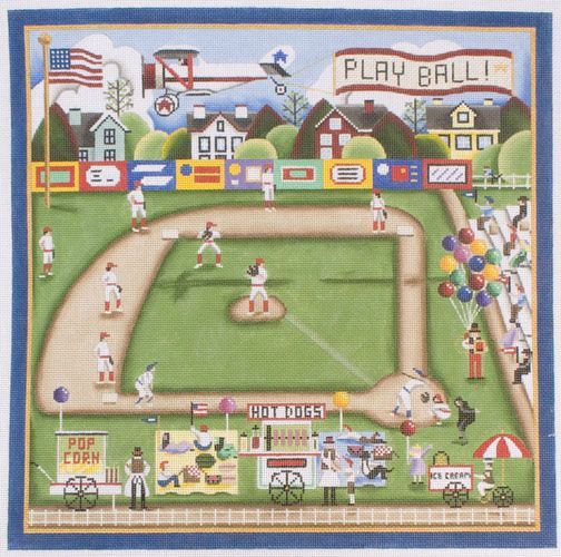 Rebecca Wood Designs Play Ball Needlepoint Canvas