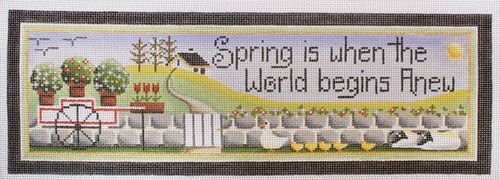 Rebecca Wood Designs Spring, Wold Begins Needlepoint Canvas