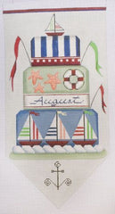 Rebecca Wood Designs Aug Banner Cake Needlepoint Canvas