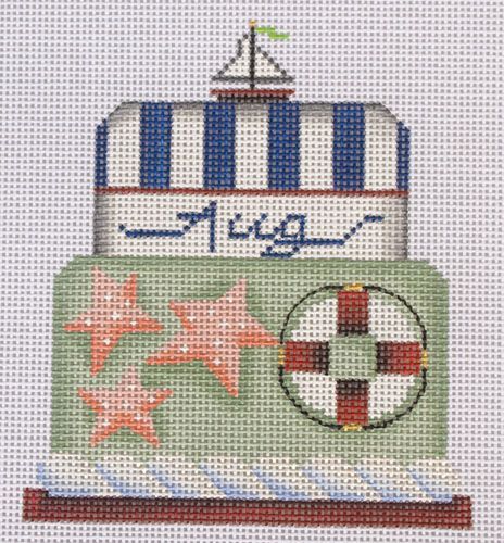 Rebecca Wood Designs Aug Baby Cake Needlepoint Canvas