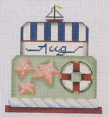 Rebecca Wood Designs Aug Baby Cake Needlepoint Canvas