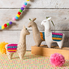 Corinne Lapierre Llamas Felt Embroidery Craft Kit