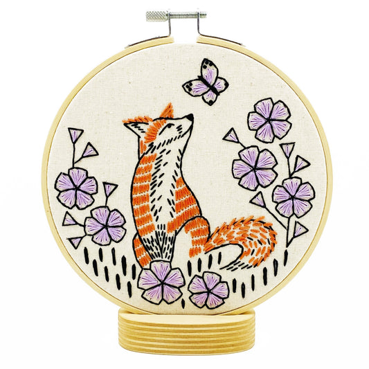 Hook Line and Tinker Fox in Phlox Embroidery Kit