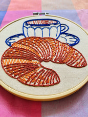 Hook Line and Tinker Croissant Embroidery Kit