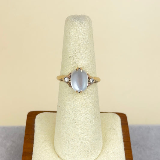 Antique Art Nouveau 14k Gold and Moonstone Ring
