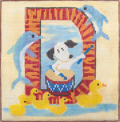 Melissa Prince Designs Dog Letter D Needlepoint Canvas