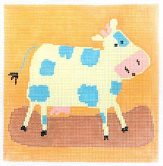 Birds of a Feather Gaston Cow Needlepoint Canvas
