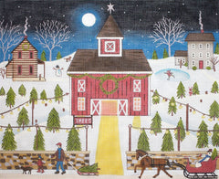 Painted Pony Designs Mary E Charles Christmas Tree Farm Needlepoint Canvas
