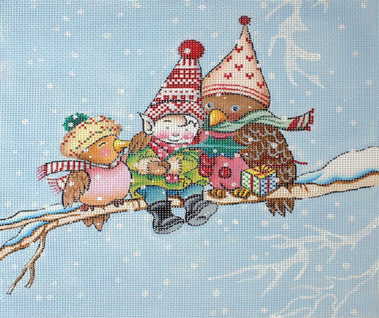 Painted Pony Designs Mary Engelbreit Christmas Branches Needlepoint Canvas