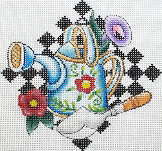 Painted Pony Designs Watering Can Needlepoint Canvas