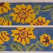 Barbara Russell Designs Sunflowers Dog Collar Needlepoint Canvas