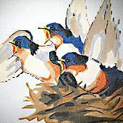 Barbara Russell Leaving the Nest Needlepoint Canvas
