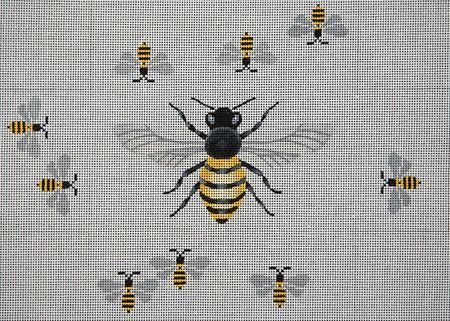 JP Needlepoint Big Bee & Baby Bees BC Needlepoint Canvas