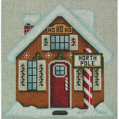 Rebecca Wood Designs North Pole Cottage Needlepoint Canvas