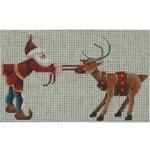Rebecca Wood Designs Reluctant Reindeer Needlepoint Canvas
