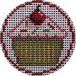 Rebecca Wood Designs Mini Advent Tree Cupcake Needlepoint Canvas