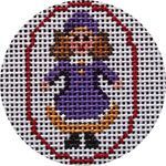 Rebecca Wood Designs Mini Advent Tree Doll Needlepoint Canvas