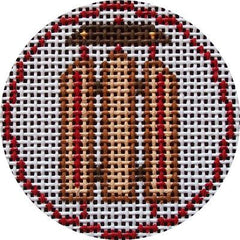 Rebecca Wood Designs Mini Advent Tree Sled Needlepoint Canvas