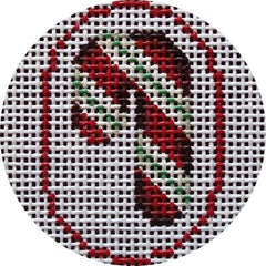 Rebecca Wood Designs Mini Advent Tree Candy Cane Needlepoint Canvas