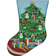 Rebecca Wood Designs Train Tree Needlepoint Canvas - 13M