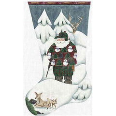 Rebecca Wood Designs Hunter Clause Deer Needlepoint Canvas - 13M