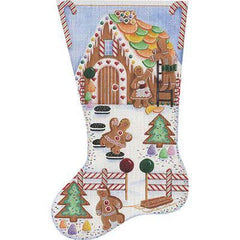 Rebecca Wood Designs Gingerbread Christmas Stocking Needlepoint Canvas - 13M