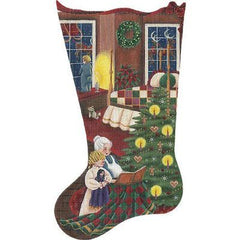 Rebecca Wood Designs Bedtime Story Stocking Needlepoint Canvas - 13M