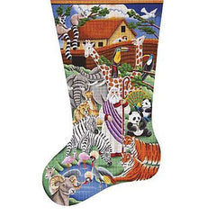 Rebecca Wood Designs Noahs Ark Needlepoint Canvas - 13M
