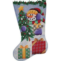 Rebecca Wood Designs Snowman Gifts Needlepoint Canvas - 13M