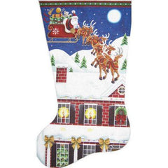 Rebecca Wood Designs The Approach Stocking Needlepoint Canvas - 13M