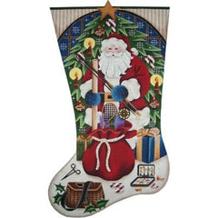 Rebecca Wood Designs Fishing Christmas Stocking Needlepoint Canvas - 13M