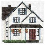 Rebecca Wood Designs Flower Cottage Needlepoint Canvas