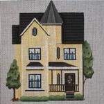 Rebecca Wood Designs Yellow Spire Cottage Needlepoint Canvas