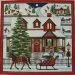 Rebecca Wood Designs Sleigh Bells 18M Needlepoint Canvas