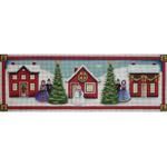 Rebecca Wood Designs Christmas Pane Needlepoint Canvas