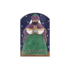 Rebecca Wood Designs Dome Green Wise Man Needlepoint Canvas