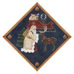 Rebecca Wood Designs Santa's Reindeer Needlepoint Canvas