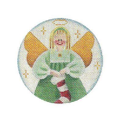 Rebecca Wood Designs Folk Stocking Angel Needlepoint Canvas