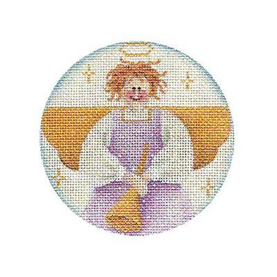 Rebecca Wood Designs Folk horn angel Needlepoint Canvas