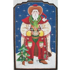 Rebecca Wood Designs Cowboy Santa f Needlepoint Canvas