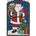 Rebecca Wood Designs Traditional Santa L Needlepoint Canvas