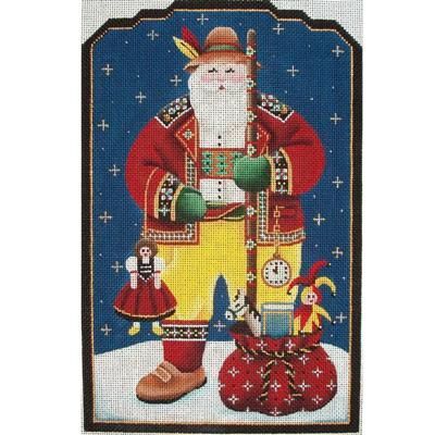 Rebecca Wood Designs Swiss Santa - m Needlepoint Canvas
